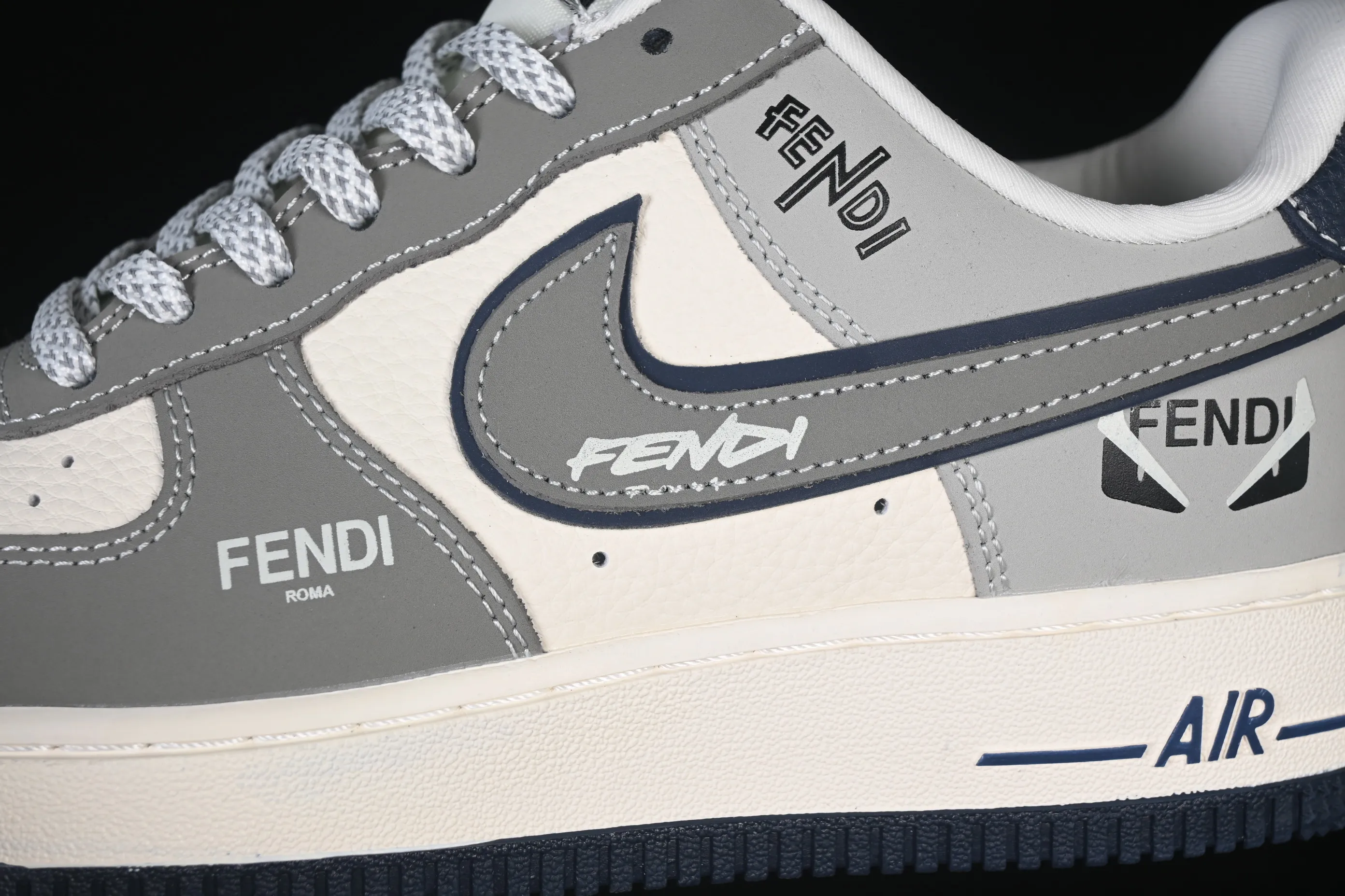 All categories Nk Air Force 1 Air Force series Nk Air Force 1 Low Air Force low top Nike Air Force 1'07 Low joint creative beige gray black Air Force 1 low top casual sneakers DF0188-110